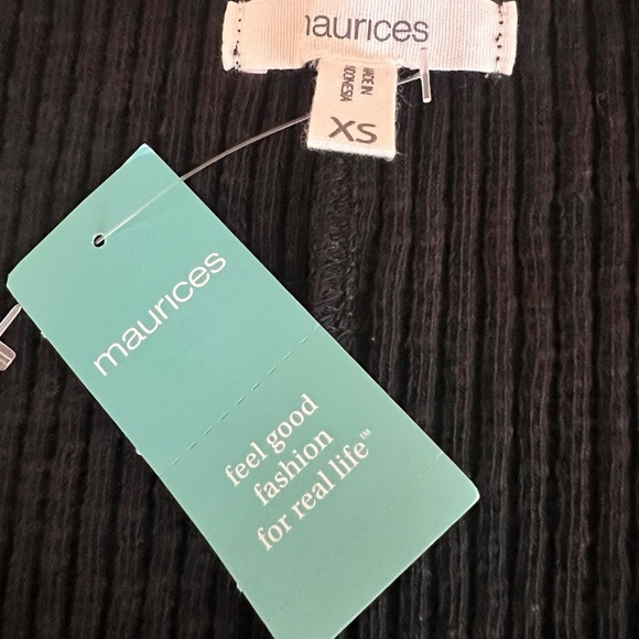 NWT Maurices XS Black Tank Top Stretchy Knit Layering Dressy - Picture 6 of 8